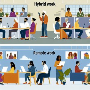 Vad är skillnaden mellan hybridarbete och distansarbete?