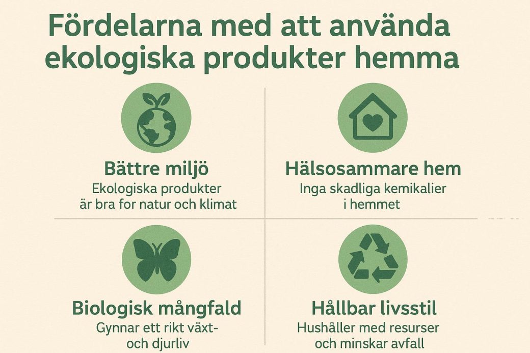 Fördelarna med att använda ekologiska produkter hemma