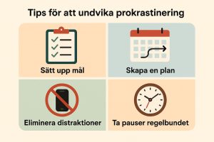 Tips för att undvika prokrastinering