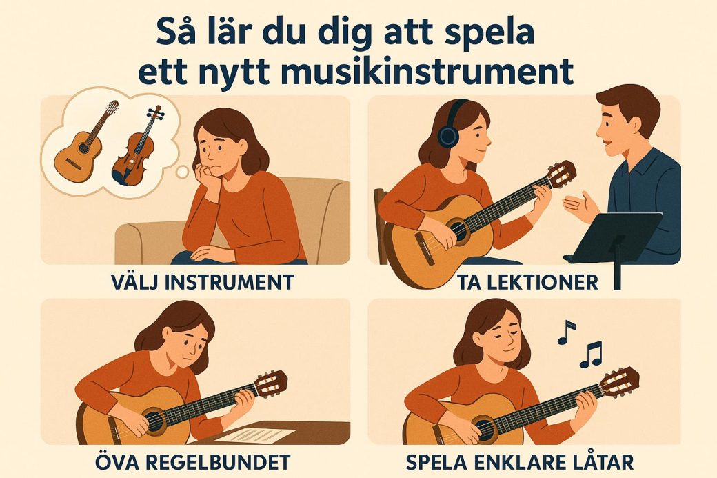Så lär du dig att spela ett nytt musikinstrument