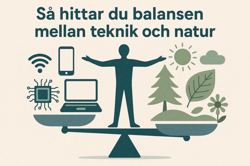 Så hittar du balansen mellan teknik och natur