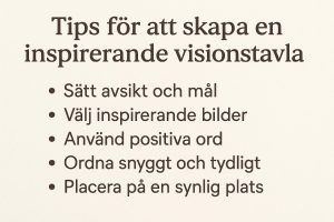 Tips för att skapa en inspirerande visionstavla