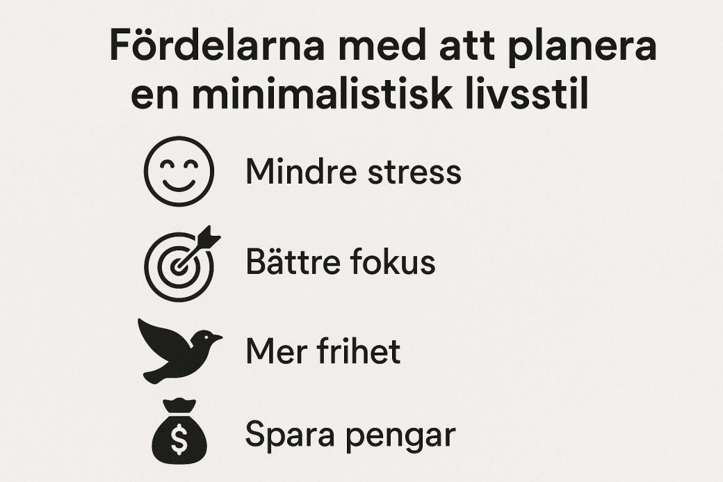 Fördelarna med att planera en minimalistisk livsstil